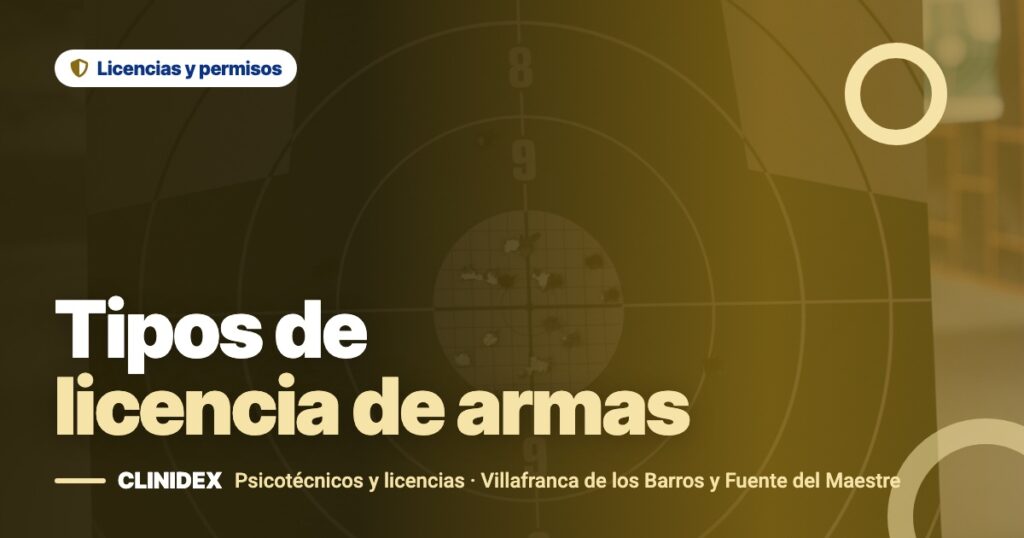 Tipos de licencia de armas en España: A, B, C, D, E y F