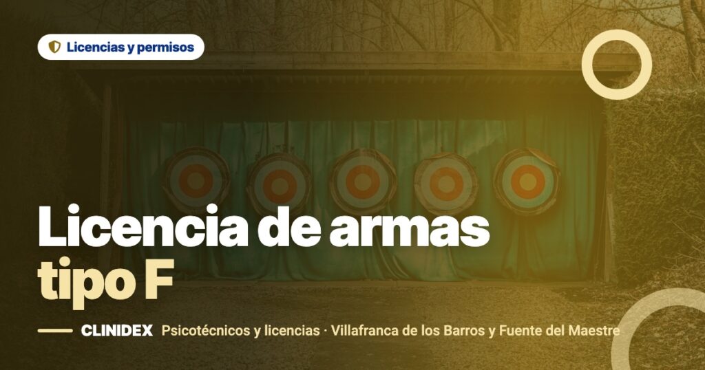 Licencia de armas tipo F: tiro deportivo y requisitos